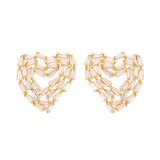 Sparkly Hearts ~ Gold Earrings