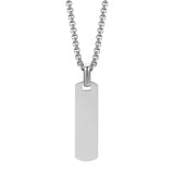 Men’s Tag Pendant Chain ~ Silver