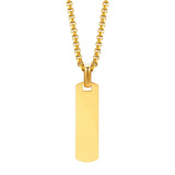 Men’s Tag Pendant Chain ~ Gold
