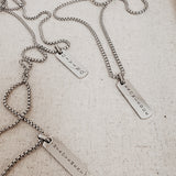 Men’s Tag Pendant Chain ~ Silver