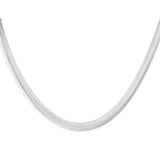 Unisex Flat Braided Herringbone Chain ~ Silver