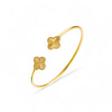 Double Clover ~ Gold Bangle