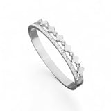 Diamond Clover ~ Silver Bangle