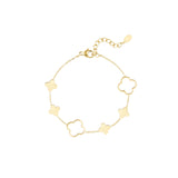 Dainty Clovers ~ Gold Bracelet