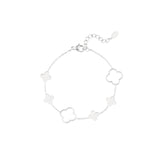 Dainty Clovers ~ Silver Bracelet