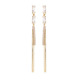 Sparkling Diamond Chain Earrings