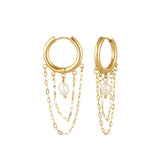Pearl Party ~ Gold Earrings