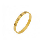 Sparkly Clover ~ Gold Bangle