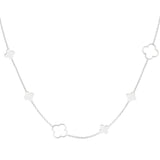 Dainty Clovers ~ Silver Necklace