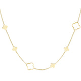 Dainty Clovers ~ Gold Necklace