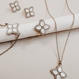 Diamond Shell Lucky Gold Clover Set