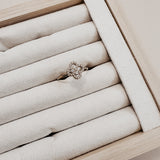 Sparkly Gold Clover Ring