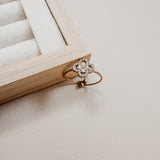 Sparkly Gold Clover Ring