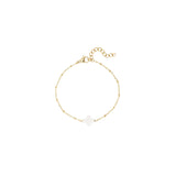 Natural Sea Shell Clover Gold Bracelet